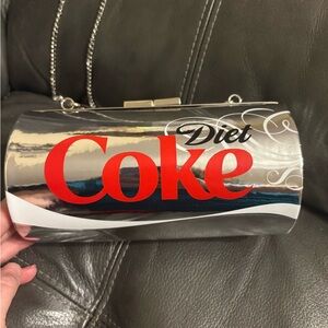Metallic Diet Coke Cylinder Wristlet Clutch